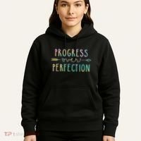 Progress Over Perfection Motivational Gifts Hoodie thumb 5