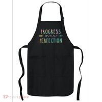 Progress Over Perfection Motivational Gifts Apron thumb 0