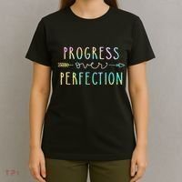 Progress Over Perfection Motivational Gifts T-Shirt thumb 4
