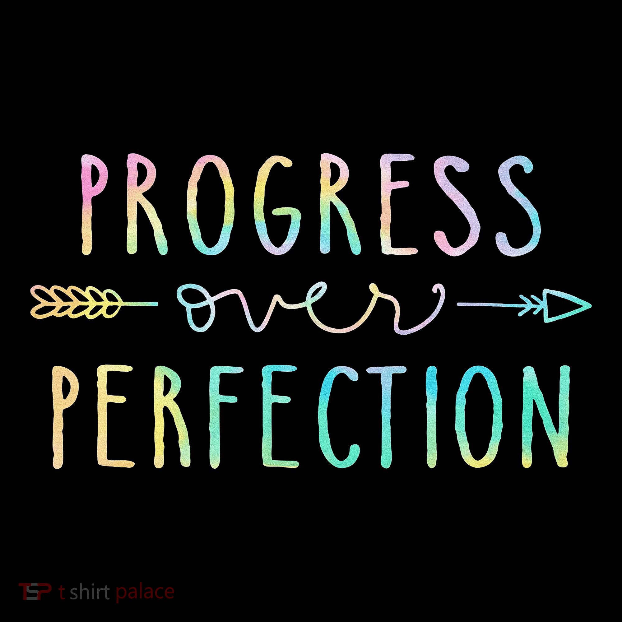 Progress Over Perfection Motivational Gifts Women's Hoodie