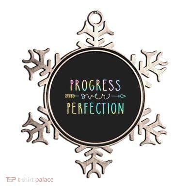 Progress Over Perfection Motivational Gifts Ornament