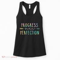 Progress Over Perfection Motivational Gifts Women's Tank Top thumb 0