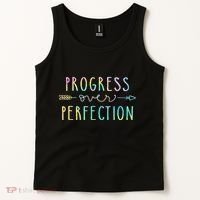 Progress Over Perfection Motivational Gifts Tank Top thumb 2