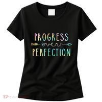Progress Over Perfection Motivational Gifts Women's T-Shirt thumb 0