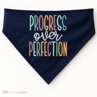 Progress Over Perfection USA-Made Doggie Bandana thumb 0