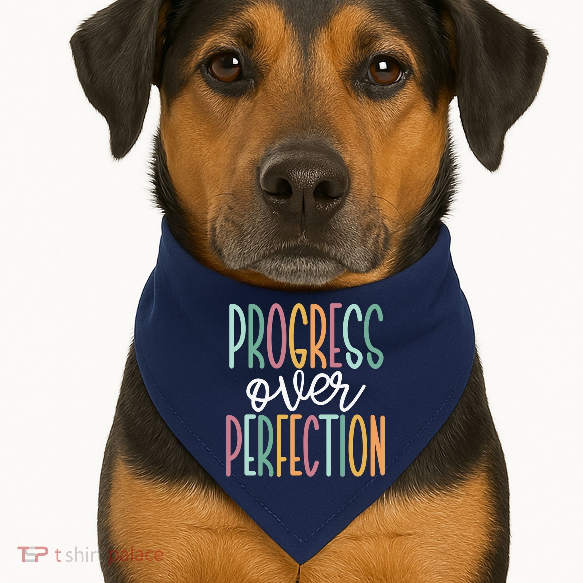 Progress Over Perfection USA-Made Doggie Bandana
