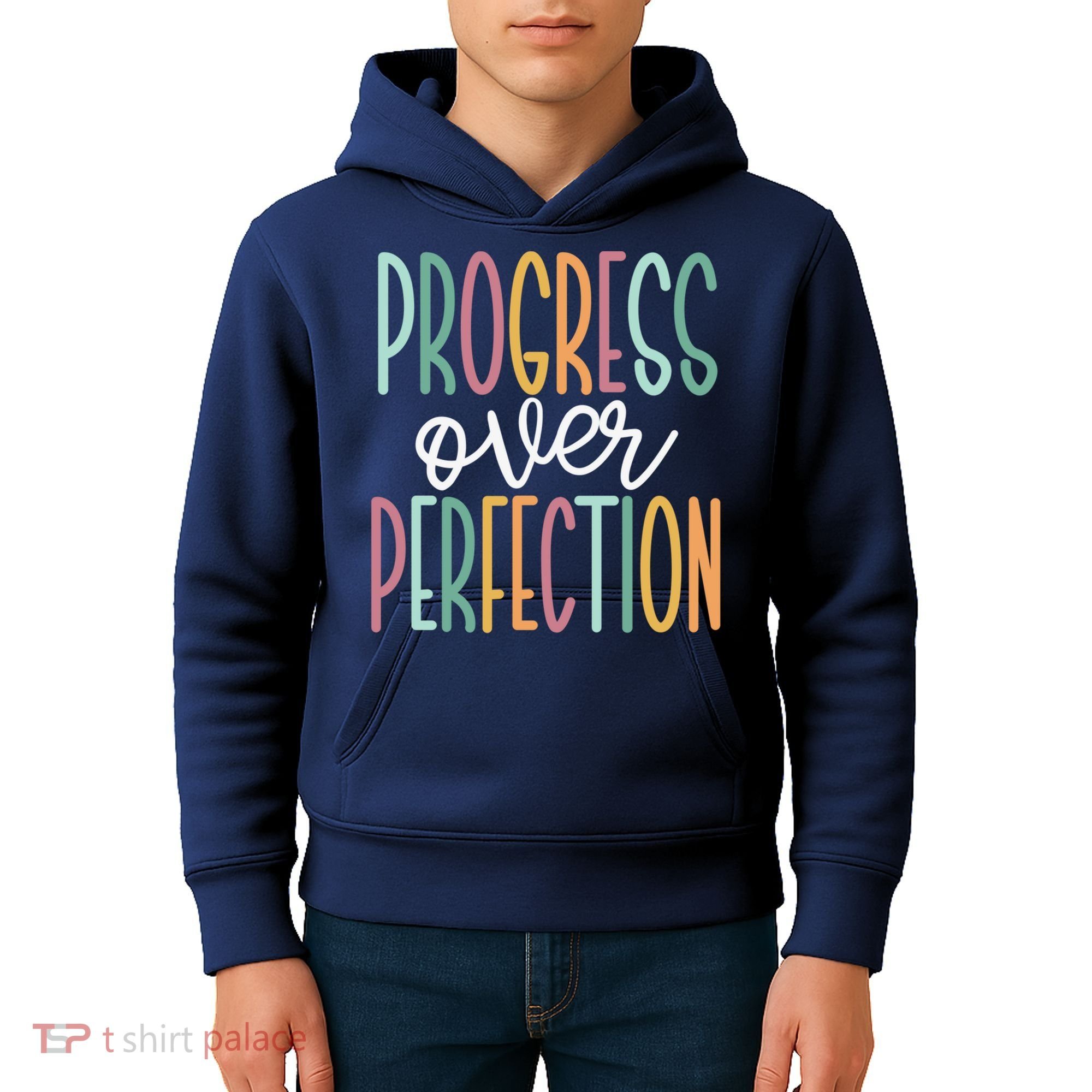 Progress Over Perfection Kids Hoodie
