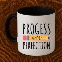 Progress Over Perfection Education Back To School Coffee Mug thumb 2