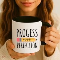 Progress Over Perfection Education Back To School Coffee Mug thumb 3