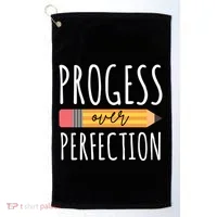 Progress Over Perfection Education Back To School Golf Towel thumb 0