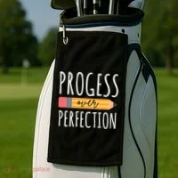 Progress Over Perfection Education Back To School Golf Towel thumb 2