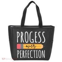 Progress Over Perfection Education Back To School Tote Bag thumb 0