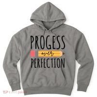 Progress Over Perfection Education Back To School Hoodie thumb 0