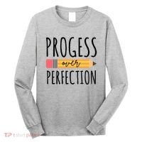 Progress Over Perfection Education Back To School Long Sleeve Shirt thumb 0