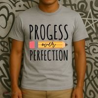Progress Over Perfection Education Back To School T-Shirt thumb 3