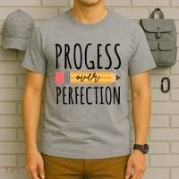 Progress Over Perfection Education Back To School T-Shirt thumb 6