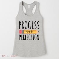 Progress Over Perfection Education Back To School Women's Tank Top thumb 0