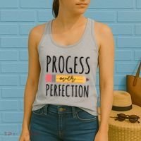 Progress Over Perfection Education Back To School Women's Tank Top thumb 2