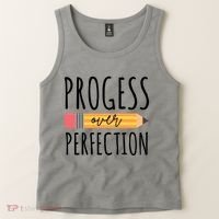 Progress Over Perfection Education Back To School Tank Top thumb 2