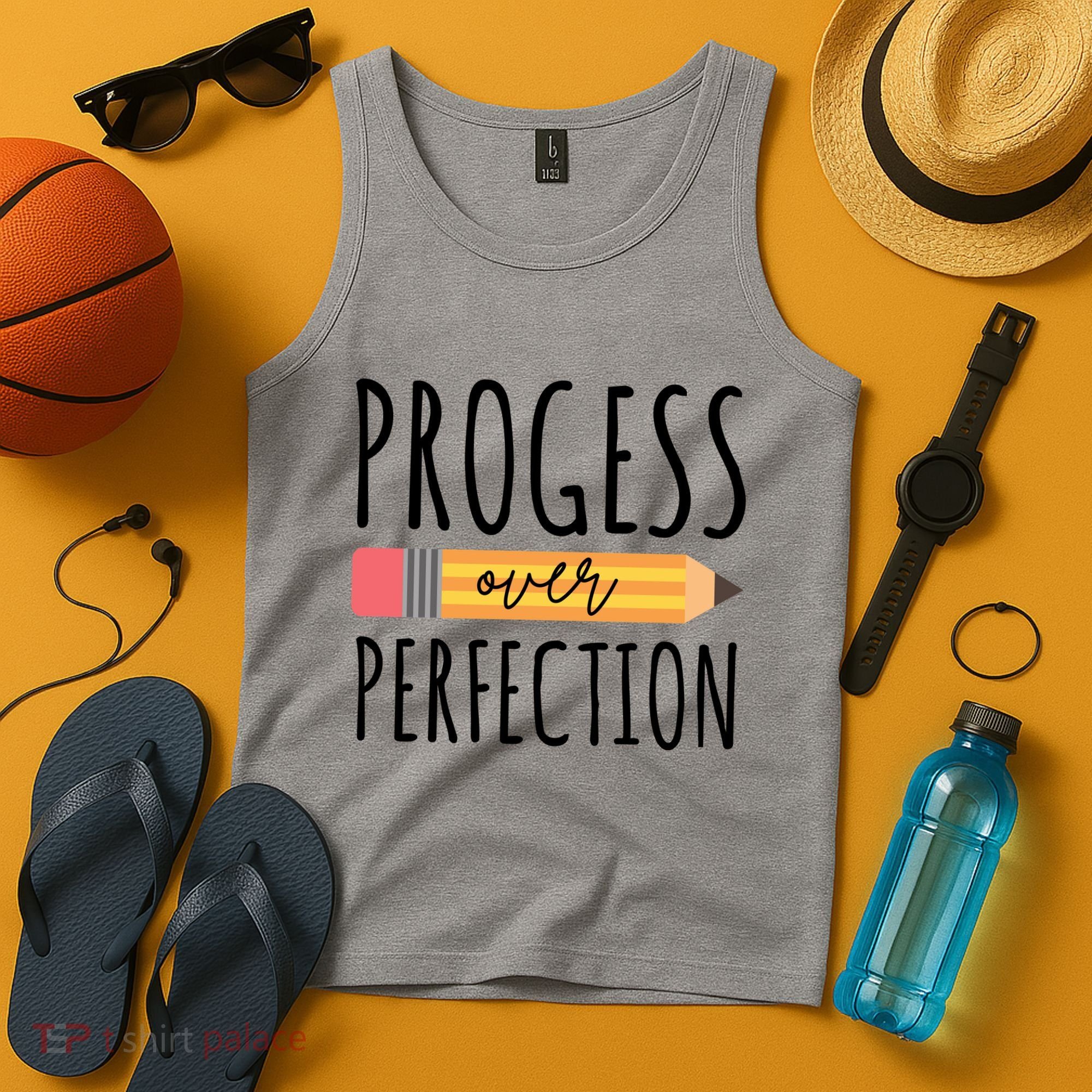 Progress Over Perfection Education Back To School Tank Top