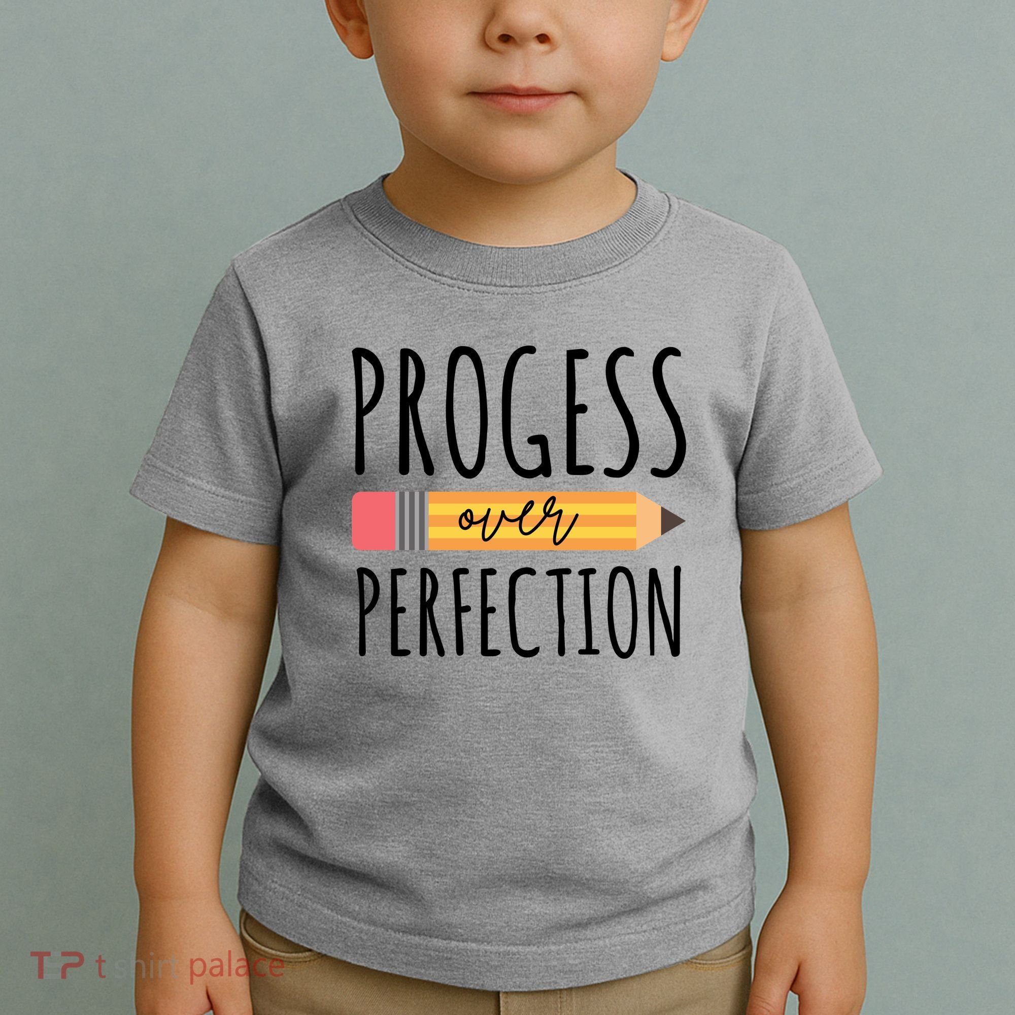 Progress Over Perfection Education Back To School Toddler T-Shirt