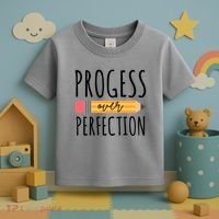 Progress Over Perfection Education Back To School Toddler T-Shirt thumb 3