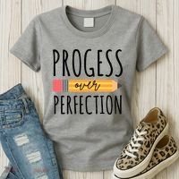 Progress Over Perfection Education Back To School Women's T-Shirt thumb 3
