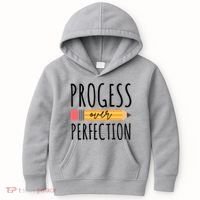 Progress Over Perfection Education Back To School Kids Hoodie thumb 0