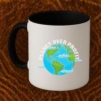 Planet Over Profit Earth Day Environmental Coffee Mug thumb 2