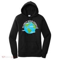 Planet Over Profit Earth Day Environmental Women's Hoodie thumb 0