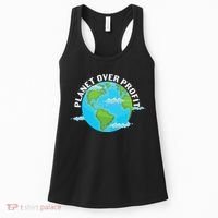 Planet Over Profit Earth Day Environmental Women's Tank Top thumb 0