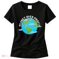 Planet Over Profit Earth Day Environmental Women's T-Shirt thumb 0