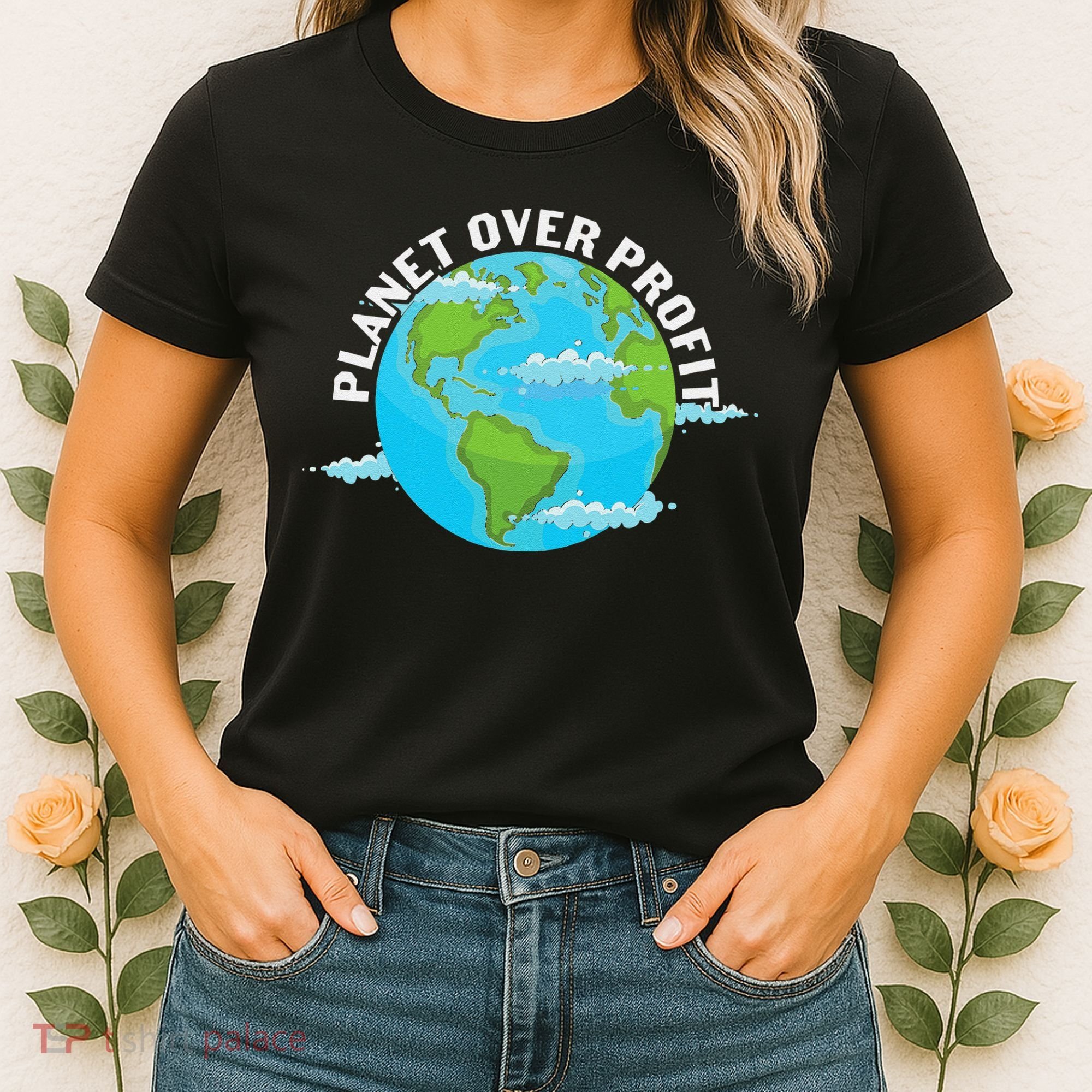 Planet Over Profit Earth Day Environmental Women's T-Shirt
