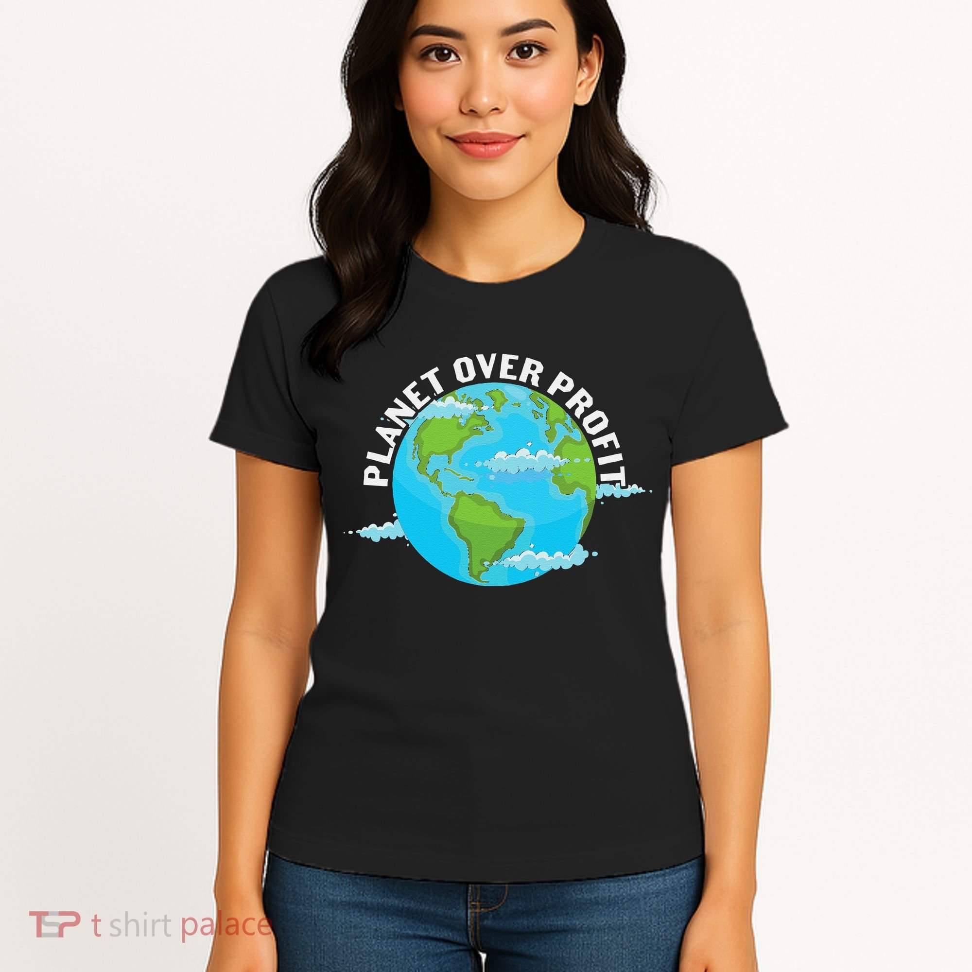 Planet Over Profit Earth Day Environmental Women's T-Shirt