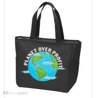 Planet Over Profit Earth Day Environmental Tote Bag thumb 3