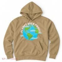 Planet Over Profit Earth Day Environmental Hoodie thumb 0