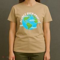 Planet Over Profit Earth Day Environmental T-Shirt thumb 4