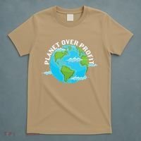 Planet Over Profit Earth Day Environmental T-Shirt thumb 5
