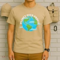 Planet Over Profit Earth Day Environmental T-Shirt thumb 6