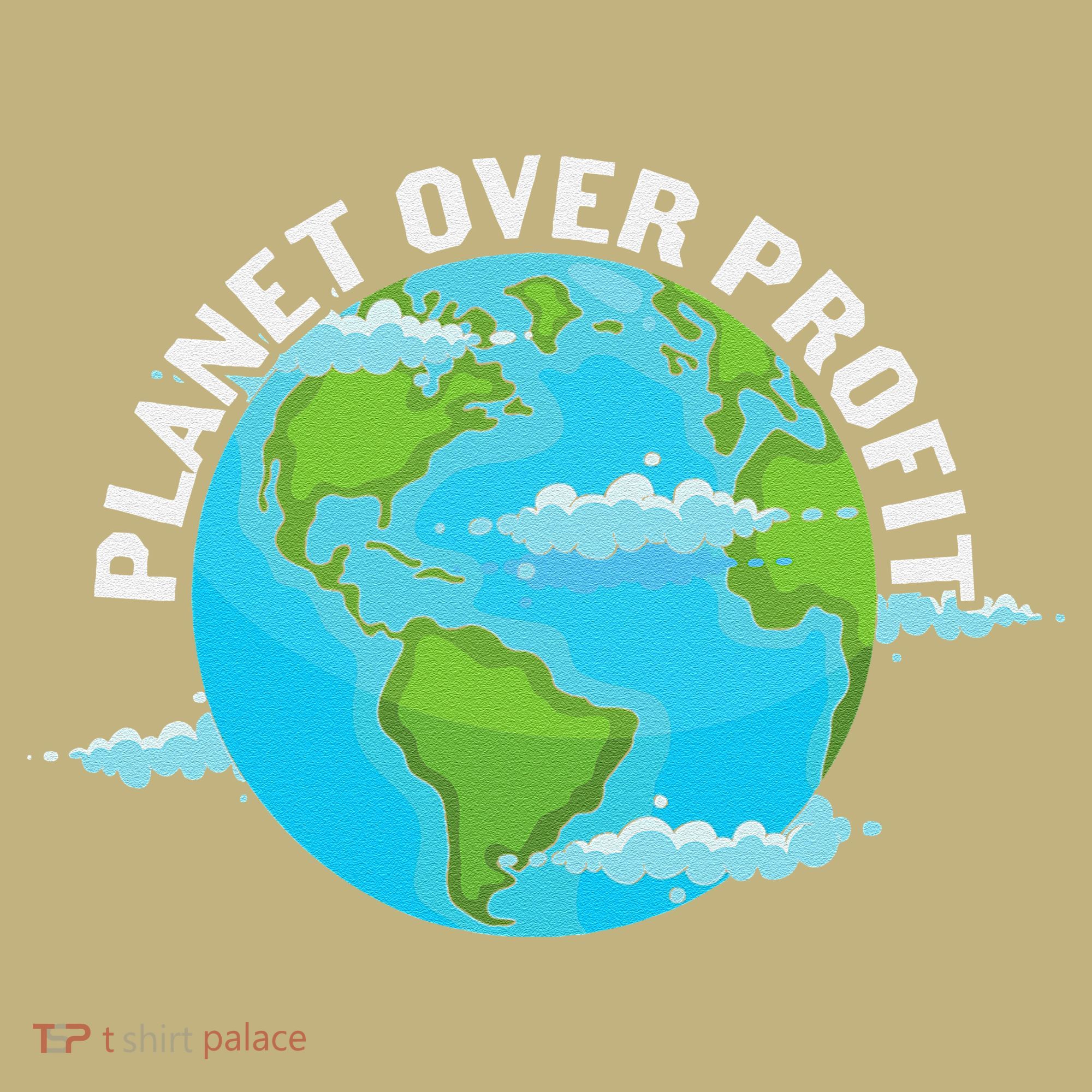 Planet Over Profit Earth Day Environmental Button
