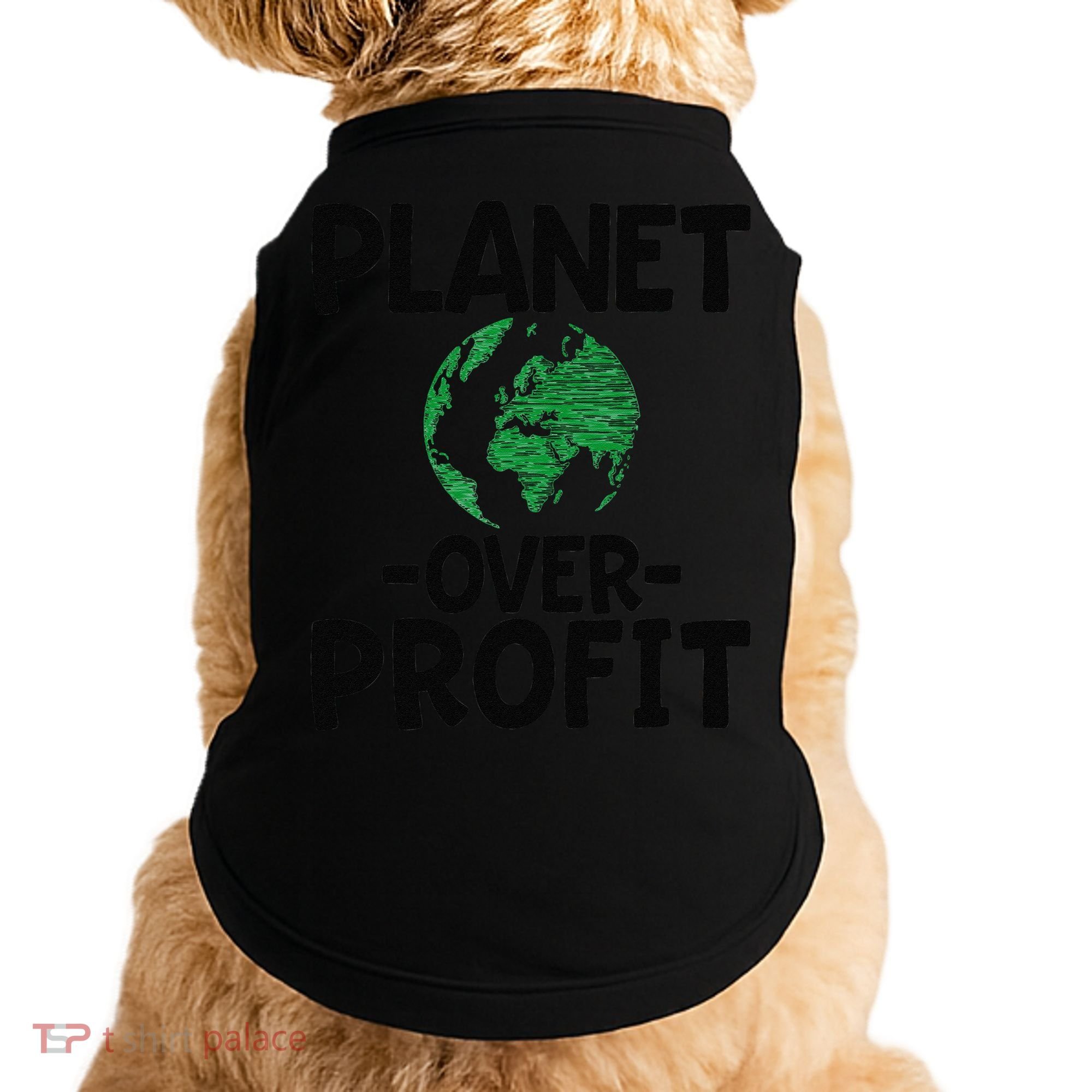 Planet Over Profit Earth Day Environmentalist Gift Doggie Tank