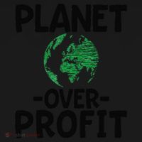 Planet Over Profit Earth Day Environmentalist Gift USA-Made Doggie Bandana thumb 2