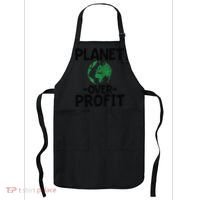 Planet Over Profit Earth Day Environmentalist Gift Apron thumb 0
