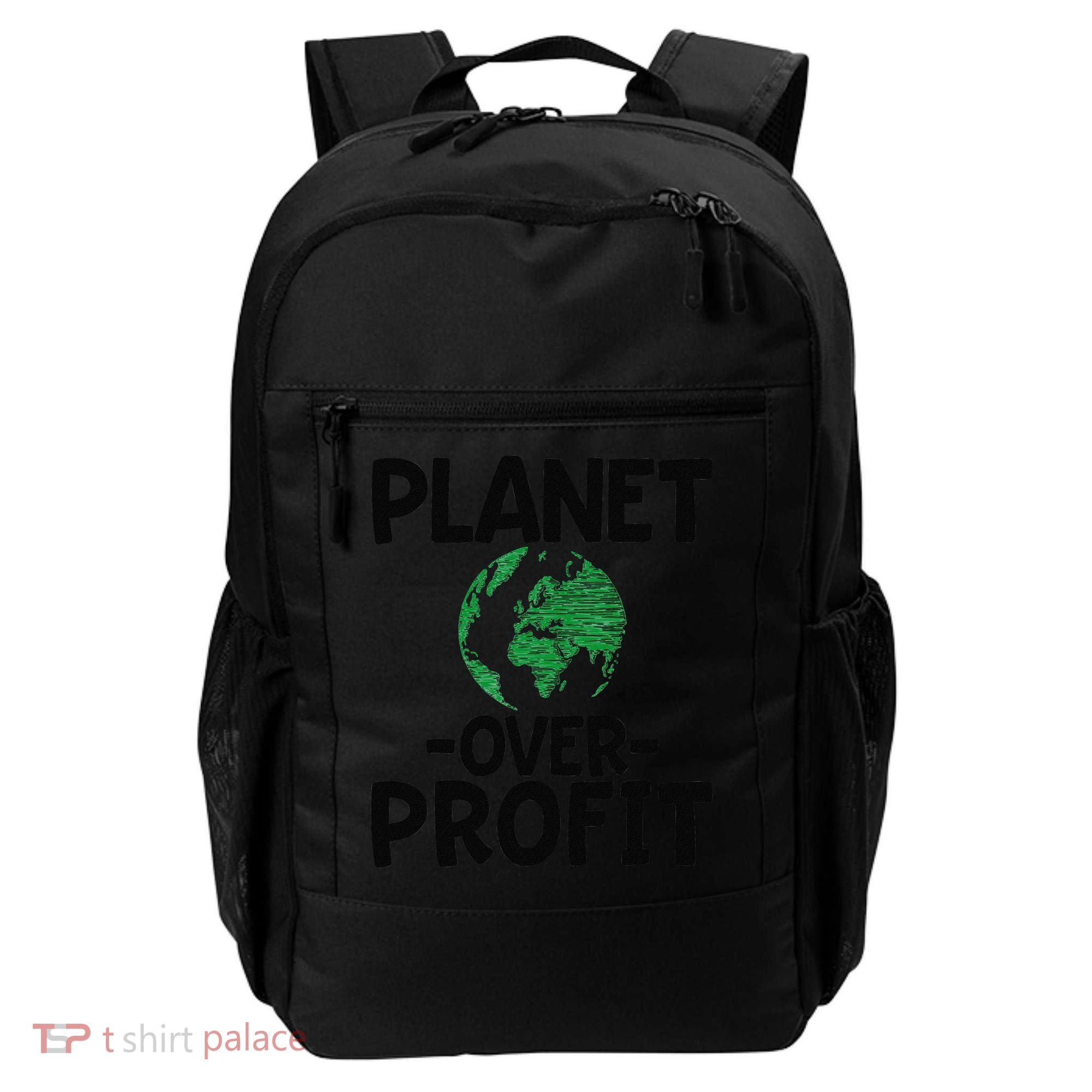 Planet Over Profit Earth Day Environmentalist Gift Backpack