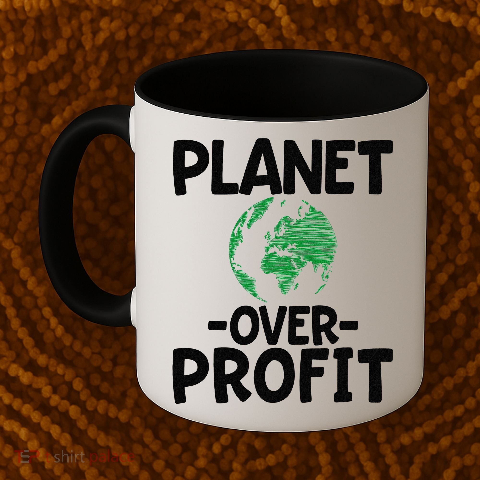 Planet Over Profit Earth Day Environmentalist Gift Coffee Mug