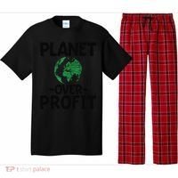 Planet Over Profit Earth Day Environmentalist Gift Pajama Set thumb 0