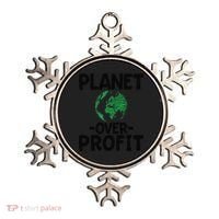 Planet Over Profit Earth Day Environmentalist Gift Ornament thumb 0
