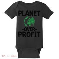 Planet Over Profit Earth Day Environmentalist Gift Baby Bodysuit thumb 0