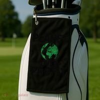 Planet Over Profit Earth Day Environmentalist Gift Golf Towel thumb 2