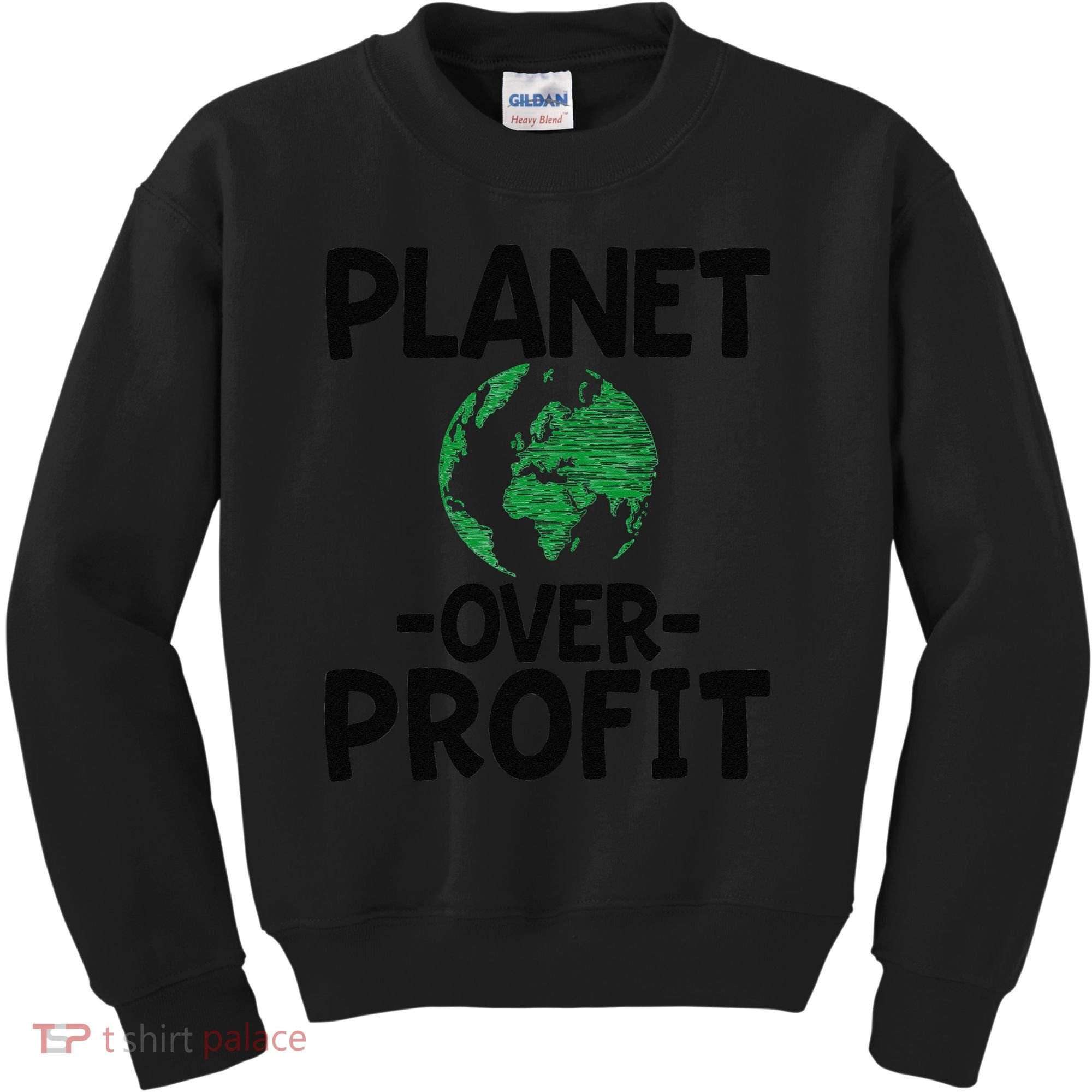 Planet Over Profit Earth Day Environmentalist Gift Kids Sweatshirt